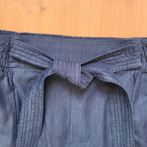 Anthropologie Globetrotter Cotton Chambray Joggers - Picture 7 of 16